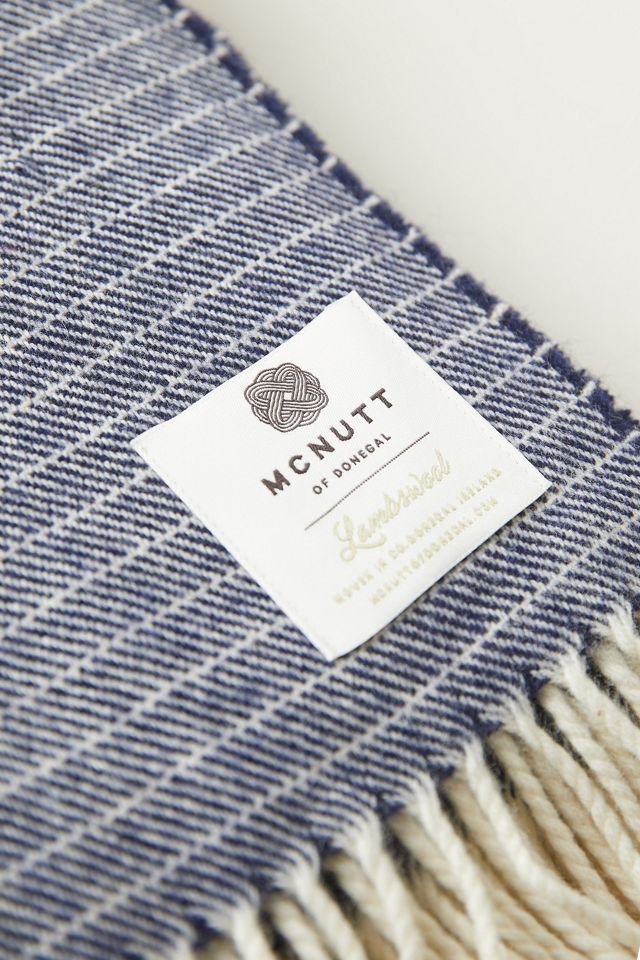 Merino Wool Marled Navy Throw #4