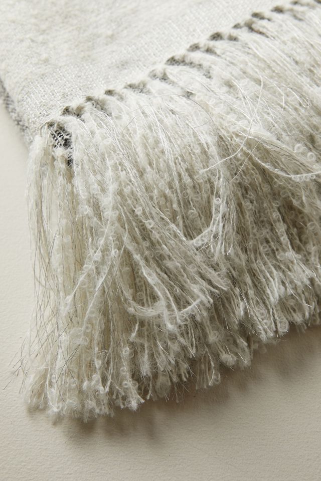 Alpaca Gray Stripe Throw #2