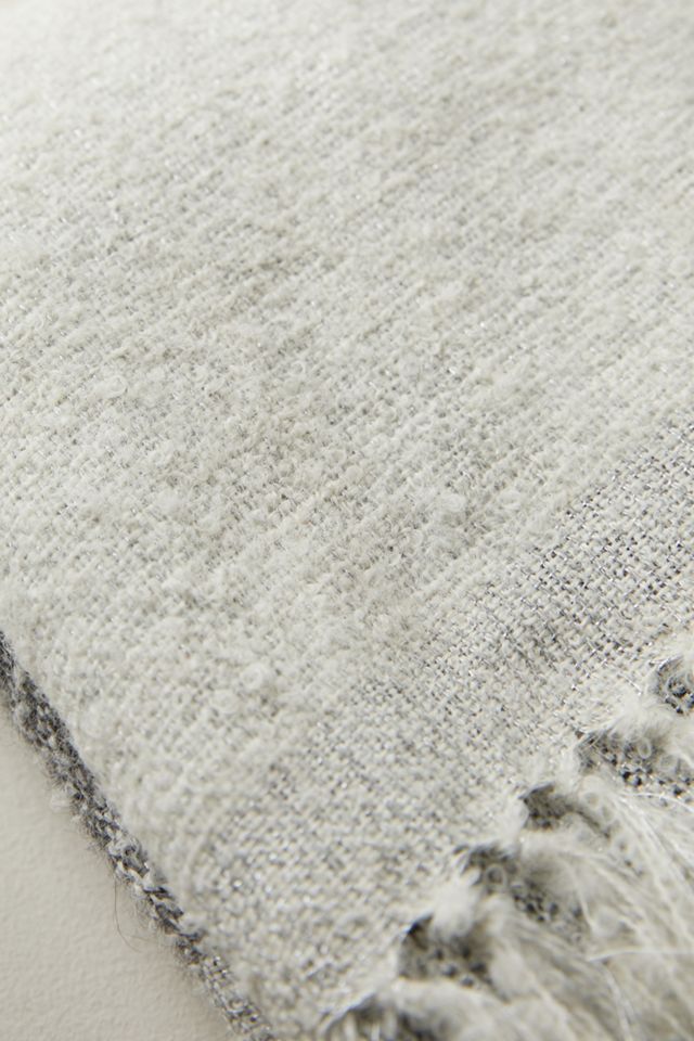Alpaca Gray Stripe Throw #3