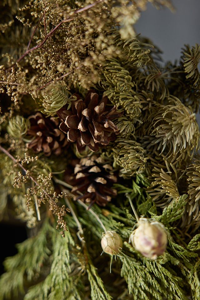 Fresh Winter Frost Wreath with Ribbon #1