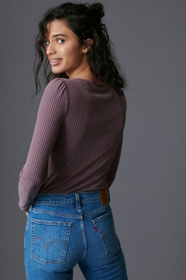 Ribbed Scoop Neck Top #3