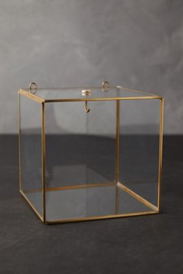 Wall-Mounted Brass Display Box, Cube