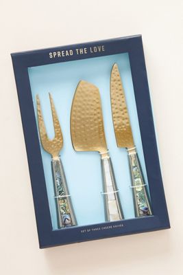 Arctic Twilight Cheese Knives, Set of 3