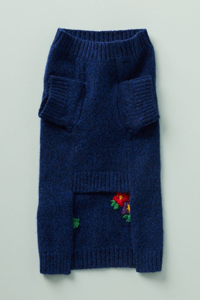 Embroidered Flower Dog Sweater #4