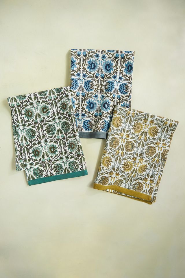 Topaz Flower Dish Towel #1