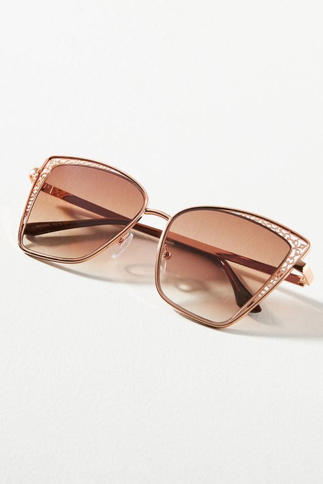 Anthropologie Evan Square Sunglasses Anthropologie Sunglasses for Women for sale | eBay main image 2
