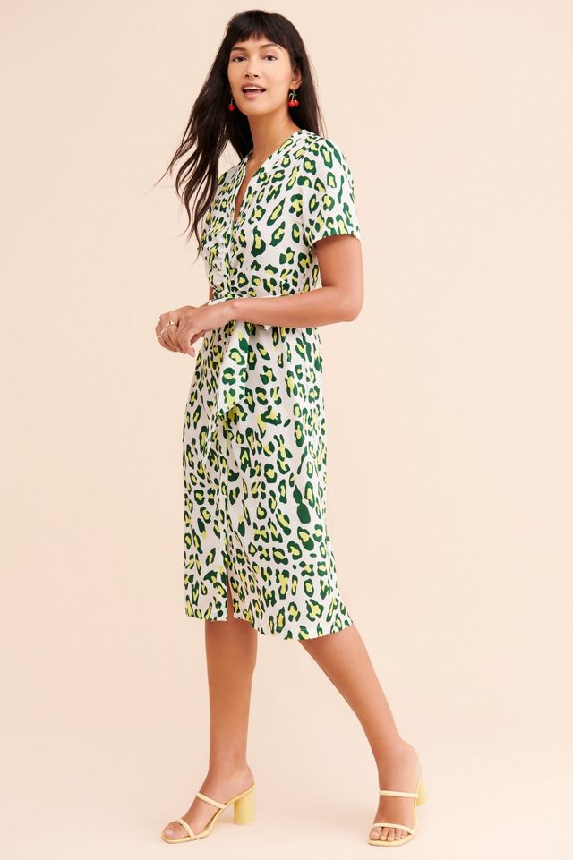 Anthropologie leopard 2024 print dress