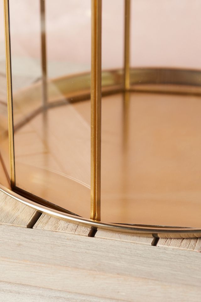 Faceted Glass Cloche with Base #3