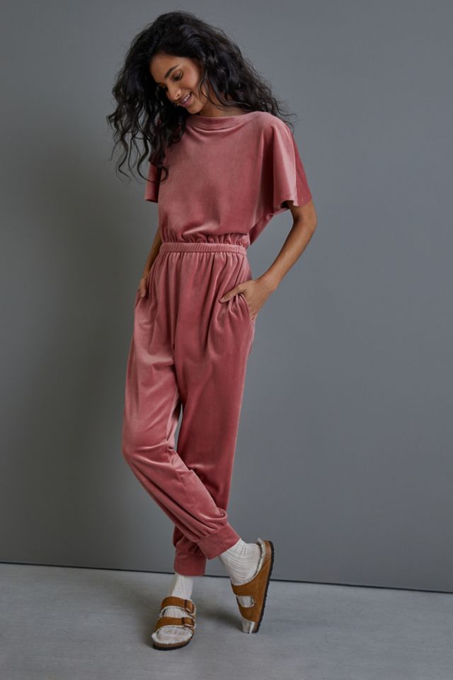 By Anthropologie The Femme Velvet Jumpsuit