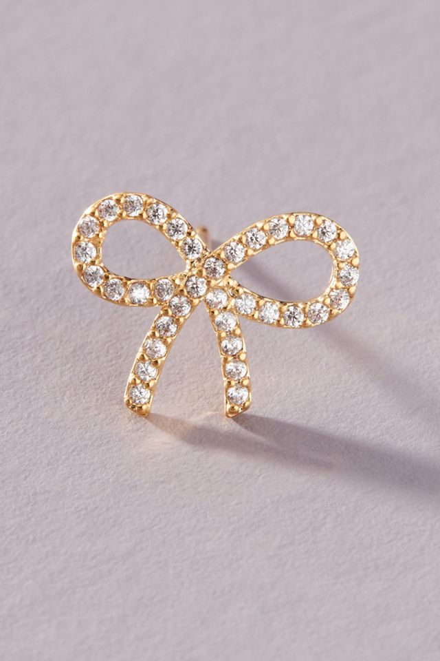Ribbon Bow Post Earrings #1