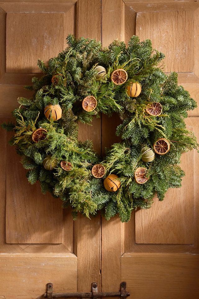 Fresh Evergreen + Dried Citrus Wreath #6