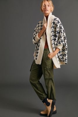 Houndstooth Shawl Cardigan