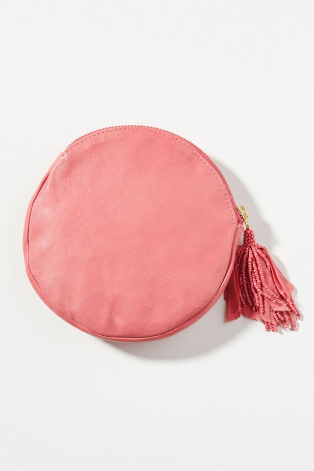 Embellished Leather Monogram Pouch #3