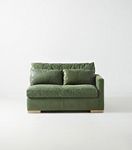 Sunday Modular Leather One-Arm Loveseat