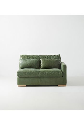 Sunday Modular Leather One-Arm Loveseat