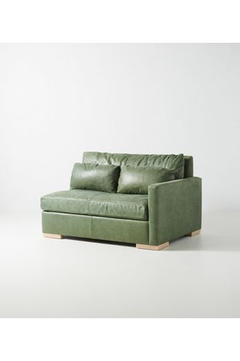 Sunday Modular Leather One-Arm Loveseat
