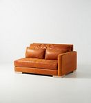 Relaxed Sunday Modular Leather One-Arm Loveseat