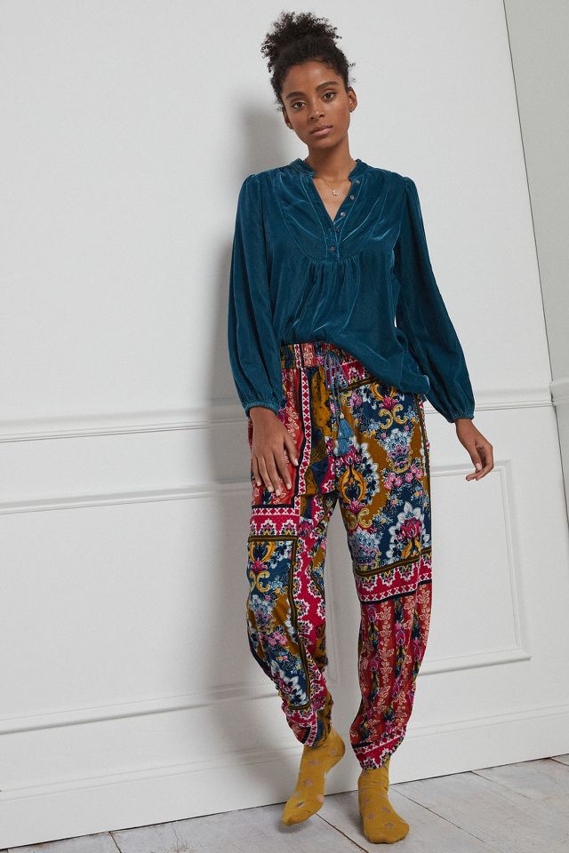 Zadie Velvet Sleep Pants Anthropologie