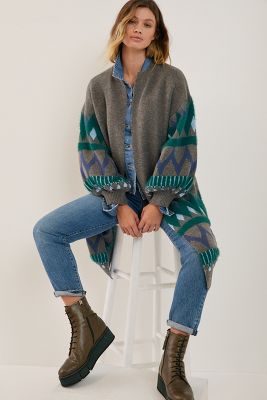 Kai Embroidered Duster Cardigan | Anthropologie