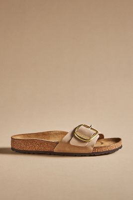 Birkenstock Madrid Big Buckle Sandals In Beige