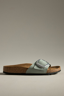 Birkenstock Madrid Big Buckle Slide Sandal In Green
