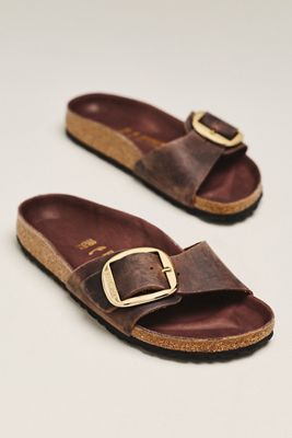 Birkenstock Madrid Big Buckle Nubuck Sandals