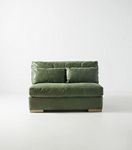 Sunday Modular Leather Armless Loveseat
