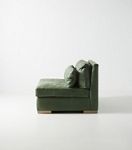 Sunday Modular Leather Armless Loveseat