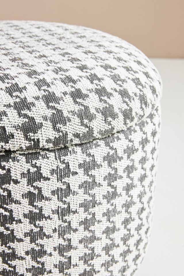 Houndstooth Louise Storage Ottoman #1