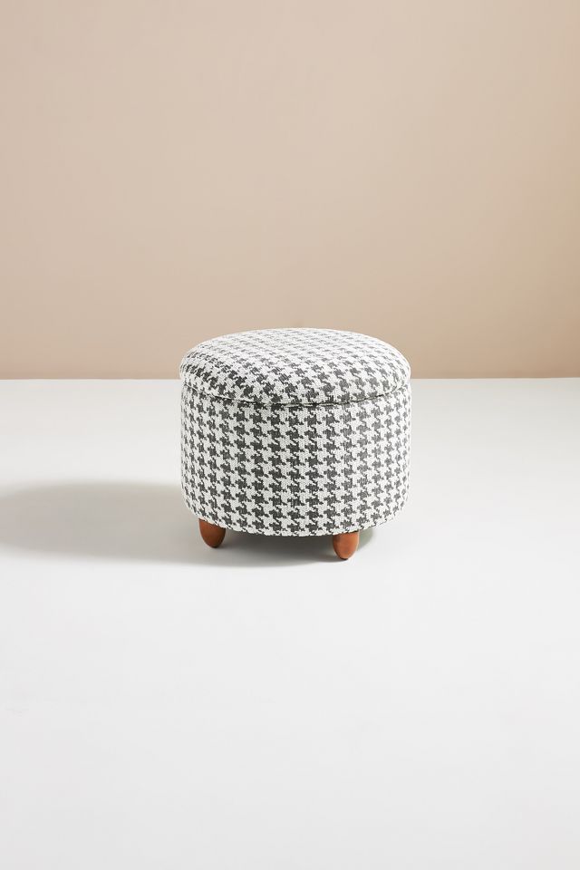 Houndstooth ottoman outlet