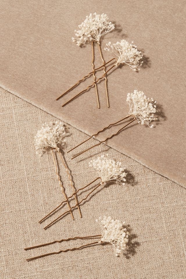 Copine Preserved Flower Hair Pins | Anthropologie display picture 1