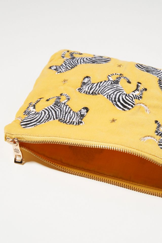 Zebra Velvet Pouch #2