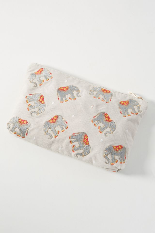 Elephant Velvet Pouch