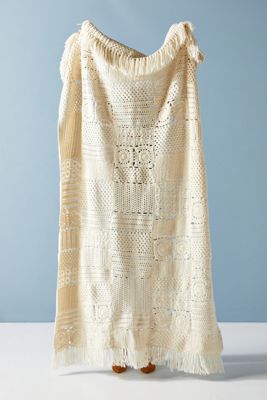 Highland Crochet Wool Throw Blanket