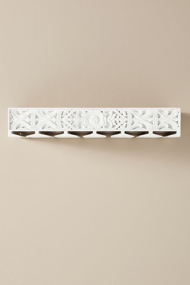 Handcarved Lombok Wall-Mounted Bar Shelf #1