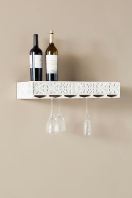 Handcarved Lombok Wall-Mounted Bar Shelf