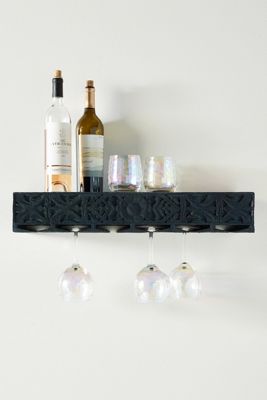 Handcarved Lombok Wall-Mounted Bar Shelf