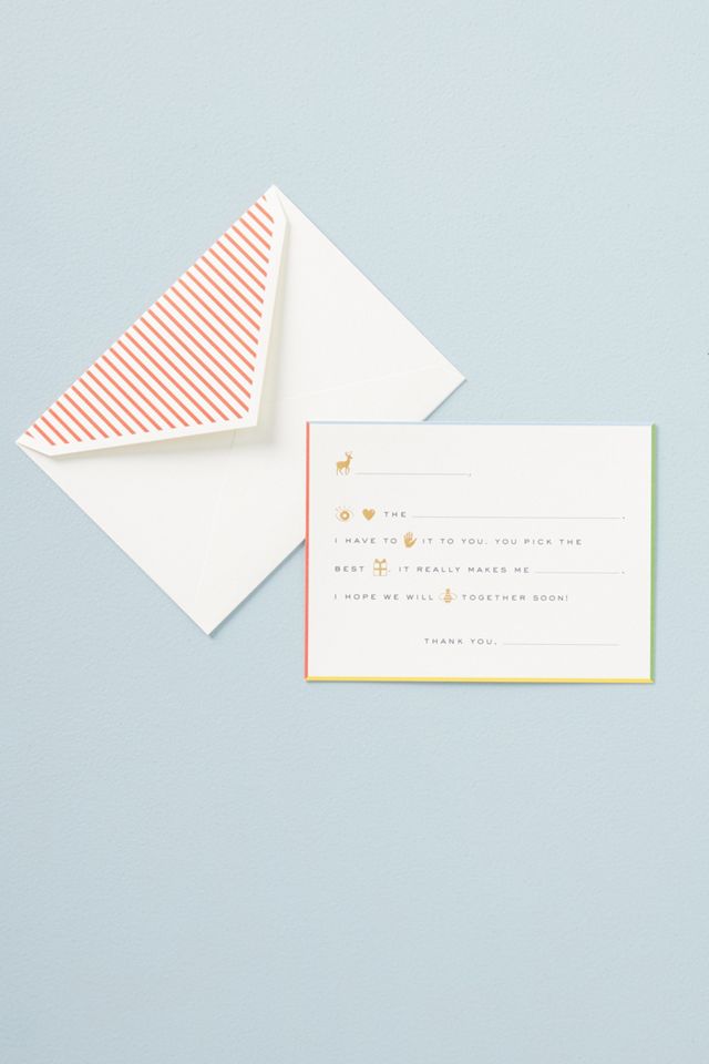 Kids Thank You Cards, Set of 10