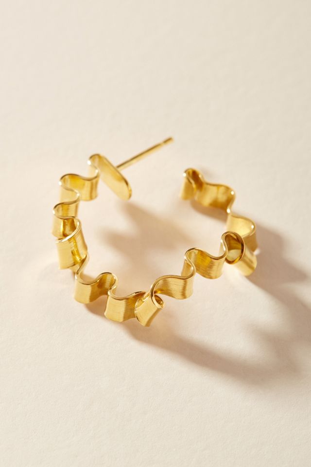 Ribbon Hoop Earrings #1