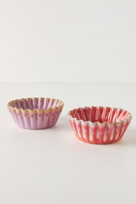 Valentine Ruffled Ramekins, Set of 2