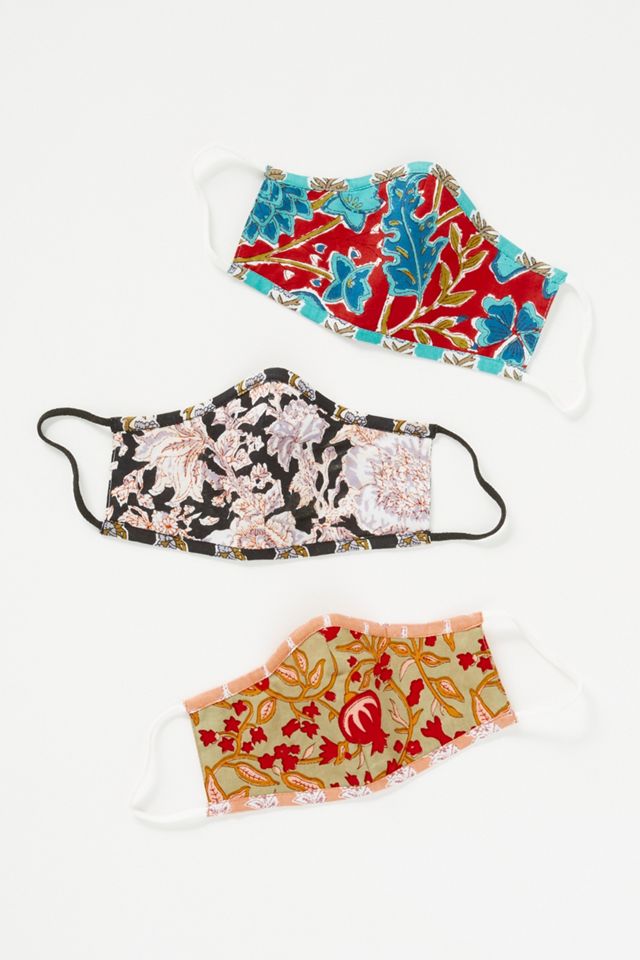 Anthropologie Reversible Lightweight Ear Loop Reusable Face Masks, Set of 3 #2