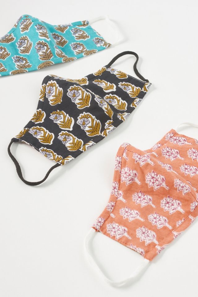 Anthropologie Reversible Lightweight Ear Loop Reusable Face Masks, Set of 3 #3