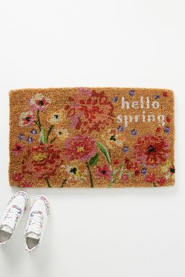 Hello Spring Doormat – blackandwheatco