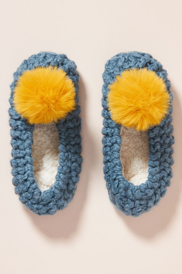 Pom Knit Slippers #1
