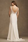 Jenny by Jenny Yoo Portia Square-Neck Fit & Flare Crepe Wedding Gown #4