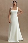 Jenny by Jenny Yoo Portia Square-Neck Fit & Flare Crepe Wedding Gown