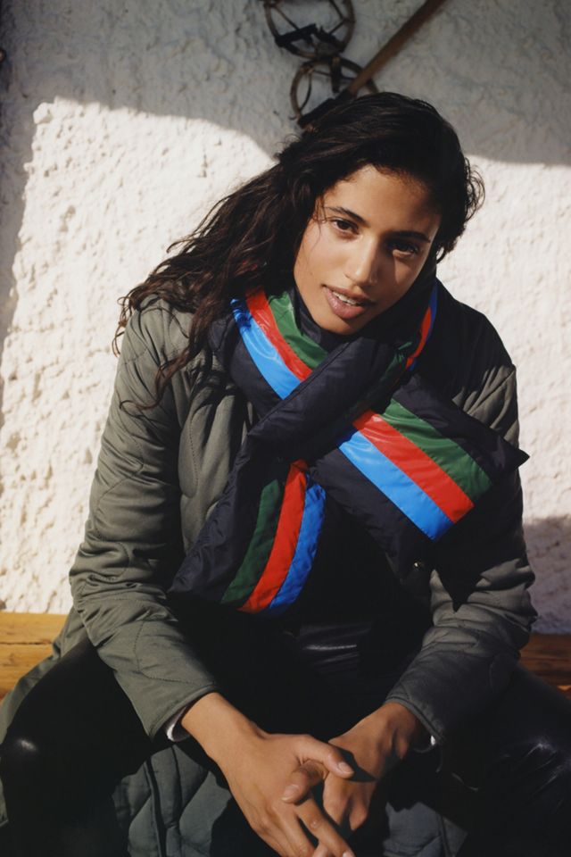 Kule Striped Puffer Scarf