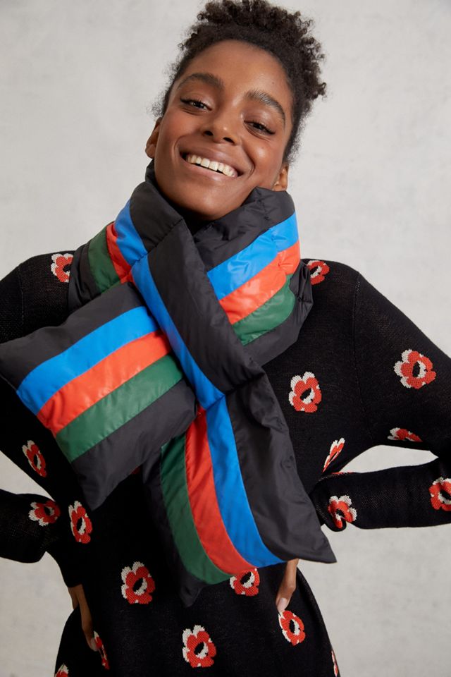 Kule Striped Puffer Scarf #1