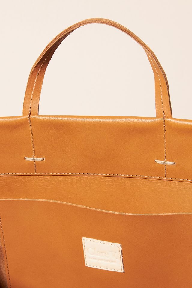Clare V. Leather Tote Bag - Neutrals Totes, Handbags - W2435353