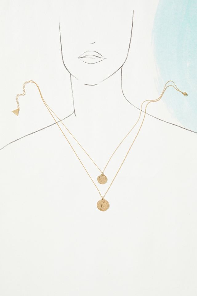 Double Coin Layered Necklace #2